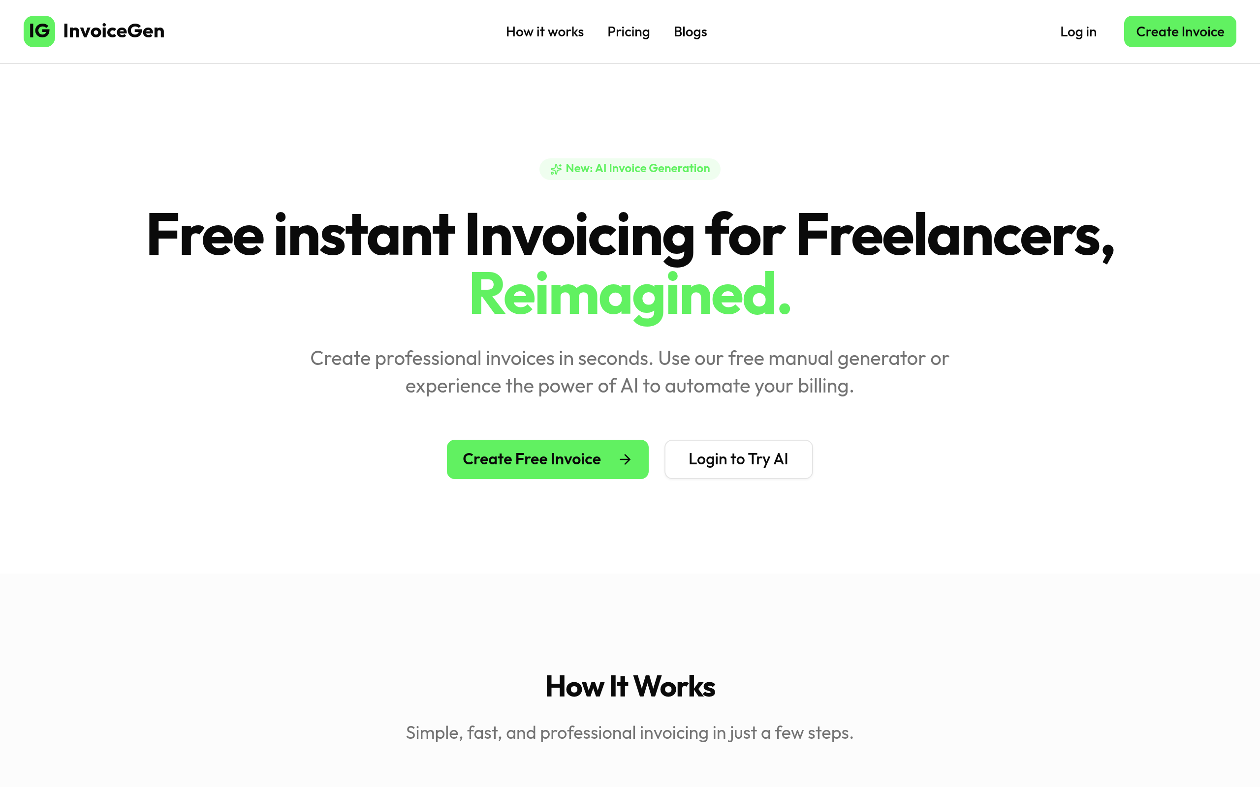 Free AI Invoice Generator