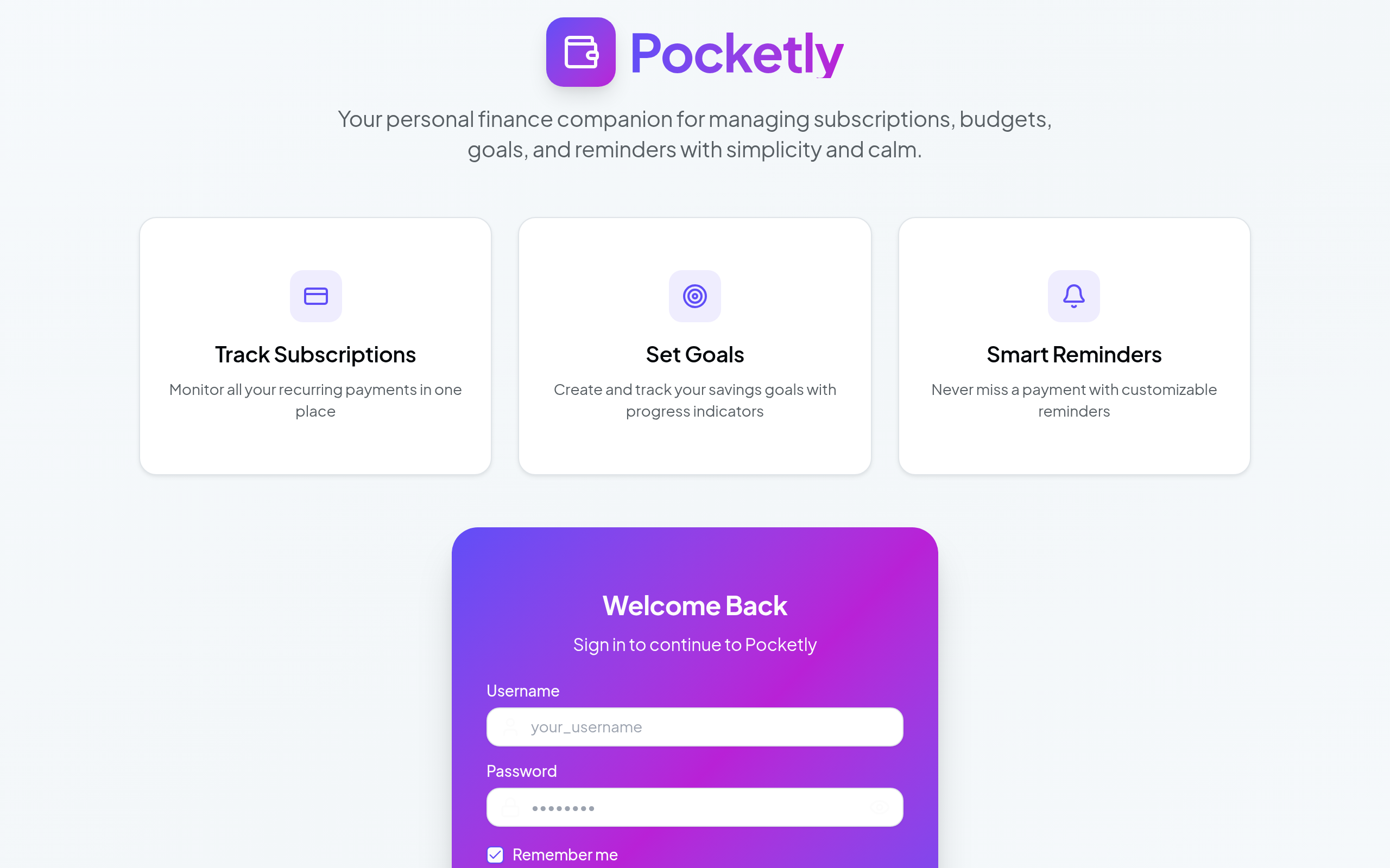 Pocketly   Personal Finance Companion